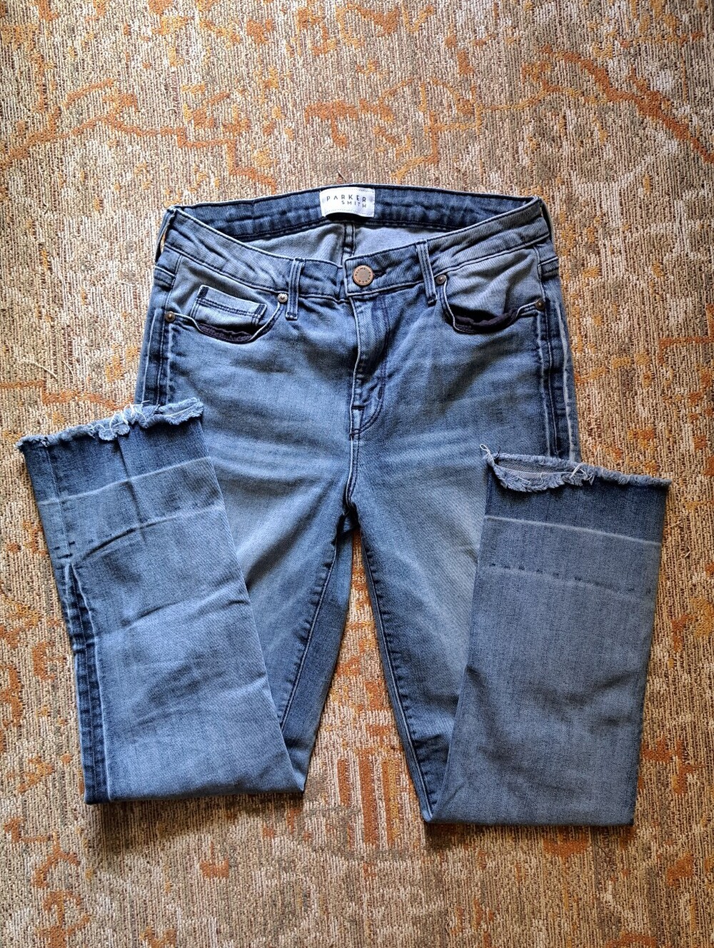 PARKER SMITH Distressed Hem Cropped Jeans